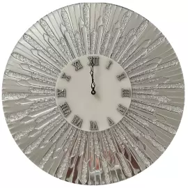 Авторские зеркально-ювелирные часы "Серебряная звезда"